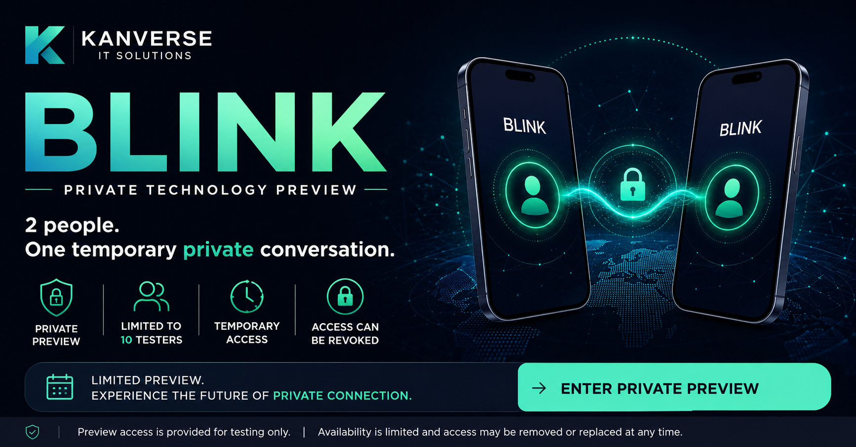 Blink private communication interface