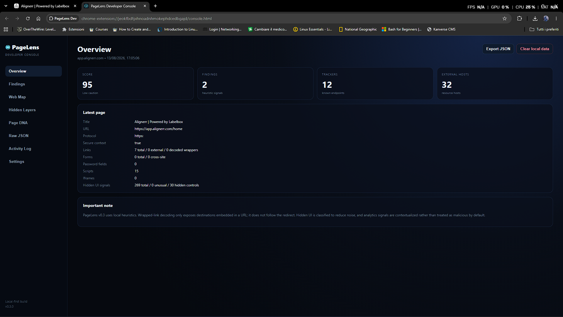 PageLens Developer Edition overview